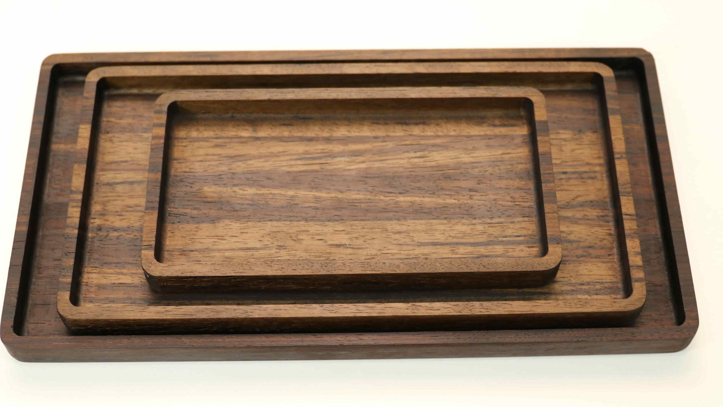 Desk walnut tray
