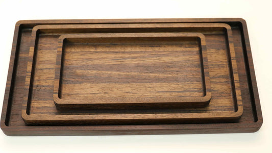 Desk walnut tray