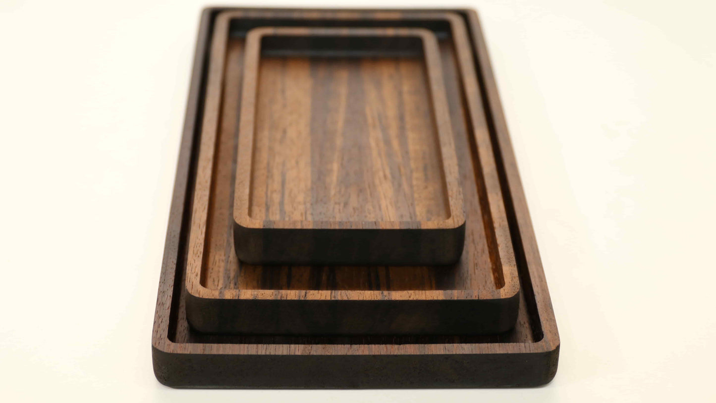 Desk walnut tray