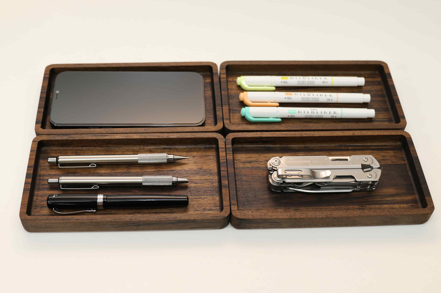 Desk walnut tray